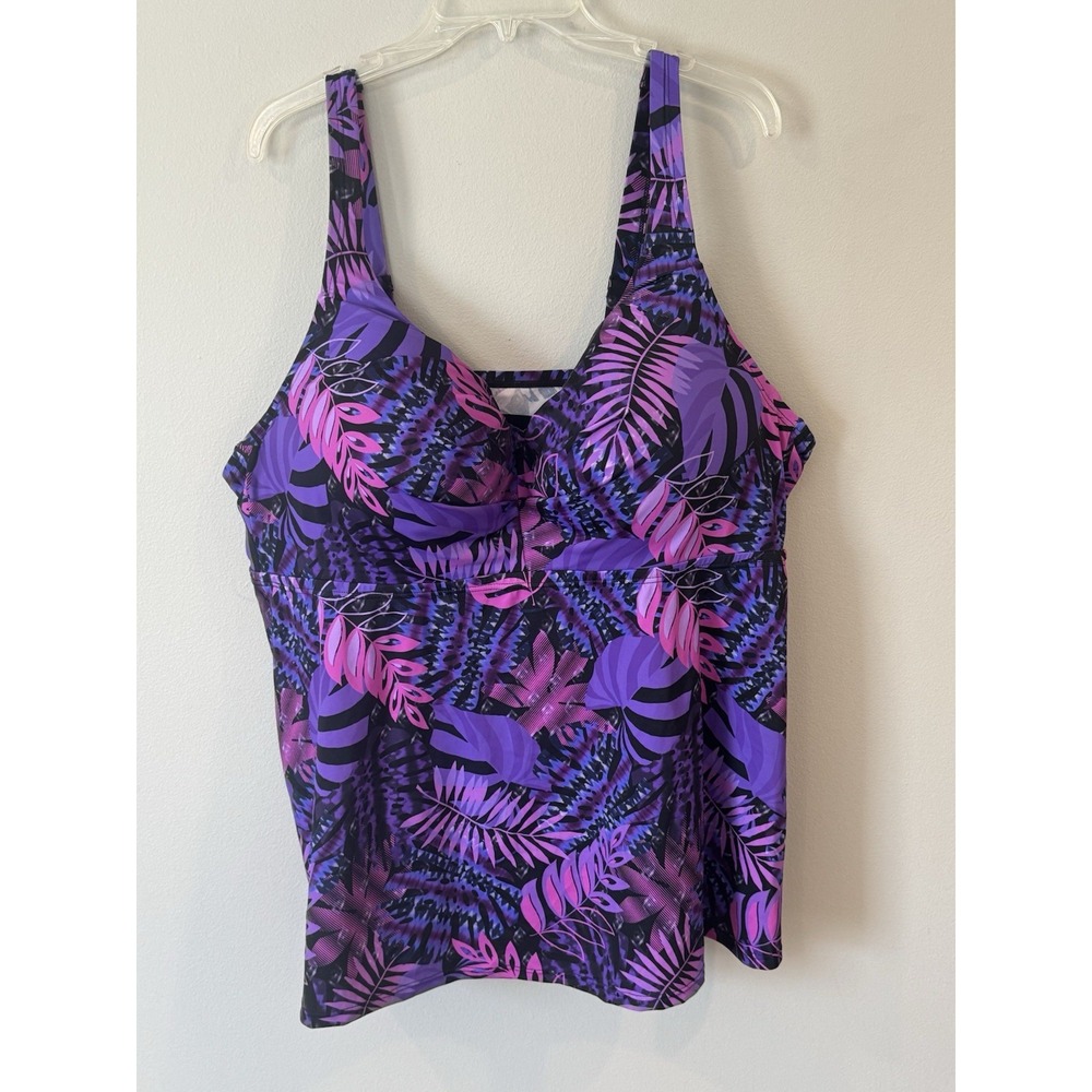 Swimsuits For All Womens Tankini Bathing Suit Top Swimsuit - Sz 46D